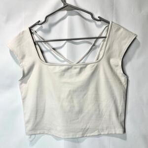 Wild Fable Top XLL Square Neck Sleeveless Butter Bliss Casual Beige